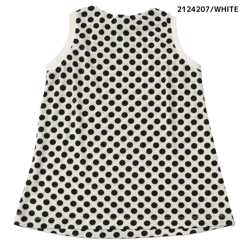 【130~150】 DOT天竺Aラインノースリーブ ★2124207j★キッズサイズ 子供服